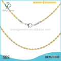 wholesale stainless steel two tone necklace, women female fashion gold thin chains necklaces jeweled